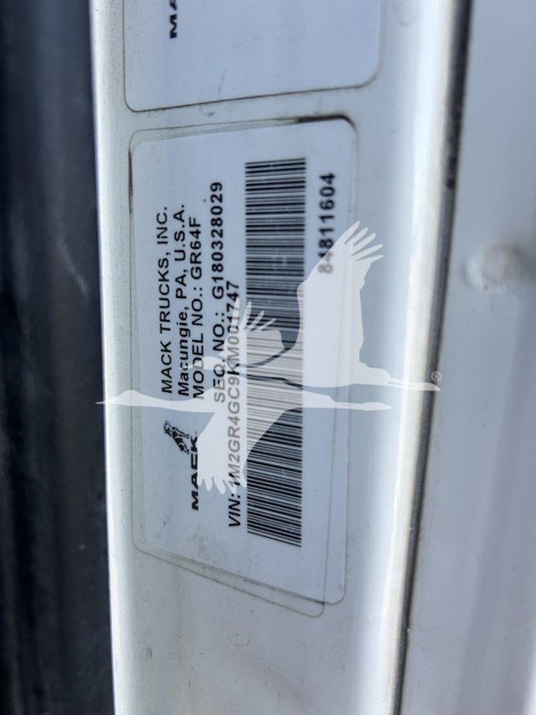 2019 MACK GRANITE 84FR 10015410251 2019 MACK GRANITE 84FR 10015410251