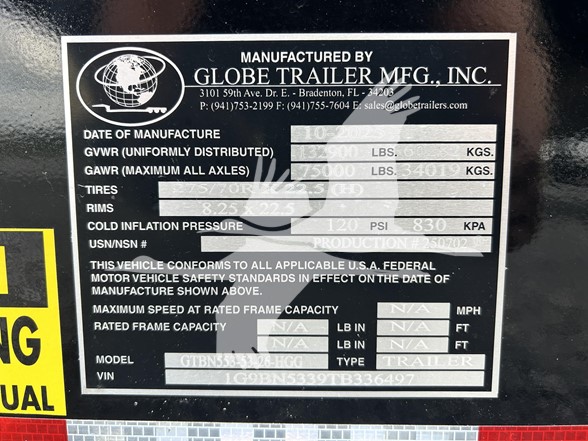 2026 GLOBE 55LB534820 11028748586 2026 GLOBE 55LB534820 11028748586